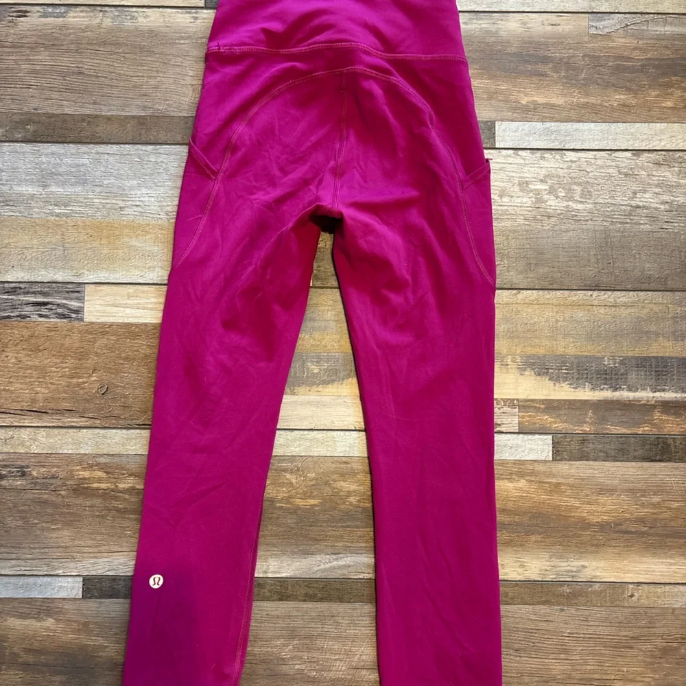 lululemon athletica Deep Pink High-Rise Leggings with Side Pockets